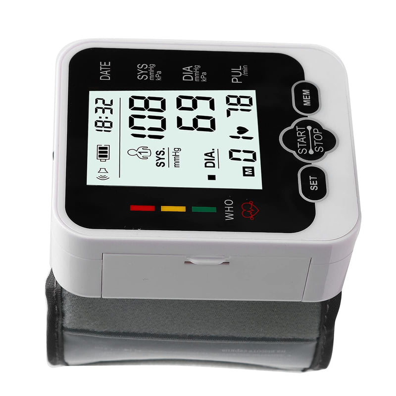 Wrist Blood Pressure Monitor, Lcd Screen Blood Pressure Monitor With Automatic Voice Transmission, Reading Memory, Wrist Blood Pressure Cuff For Home And Hospital Use - NewNest Australia