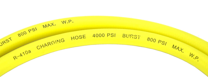 Refrigeration Hose - 60" (150cm) - Working Pressure: 800 PSI -1/4" Female Flare Brass Knurled Fittings with PTFE Gasket Seats - 45° Angle Connector. - NewNest Australia