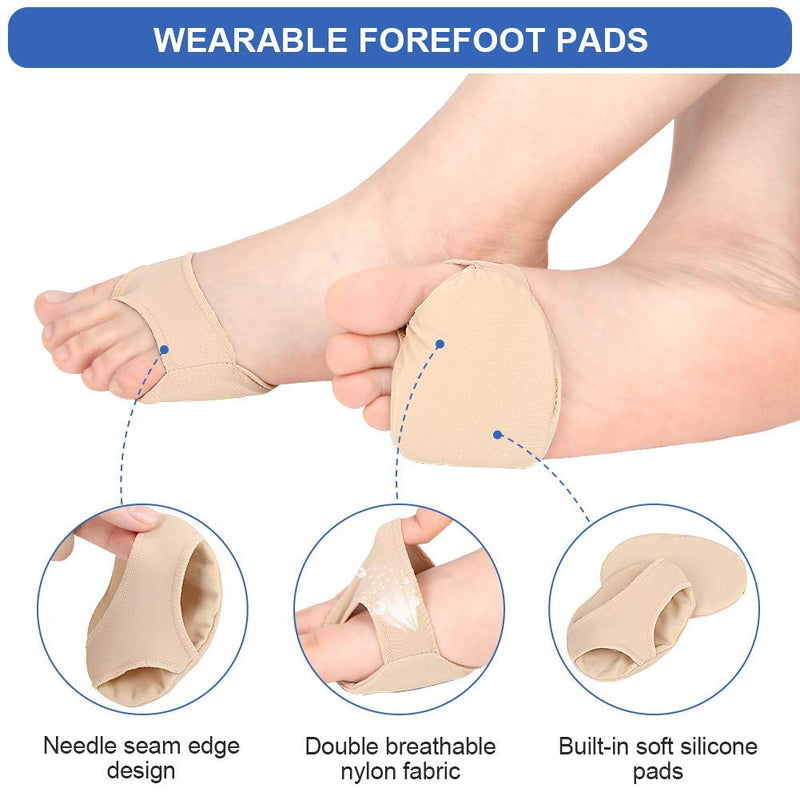Metatarsal Pads,Haofy Gel Forefoot Cushion for Women Men Pads Ball of Foot Cushion Pads for Hard Skin Calluses Arthritis Metatarsal Gel Sleeves Wear in Shoes Day and Night - NewNest Australia