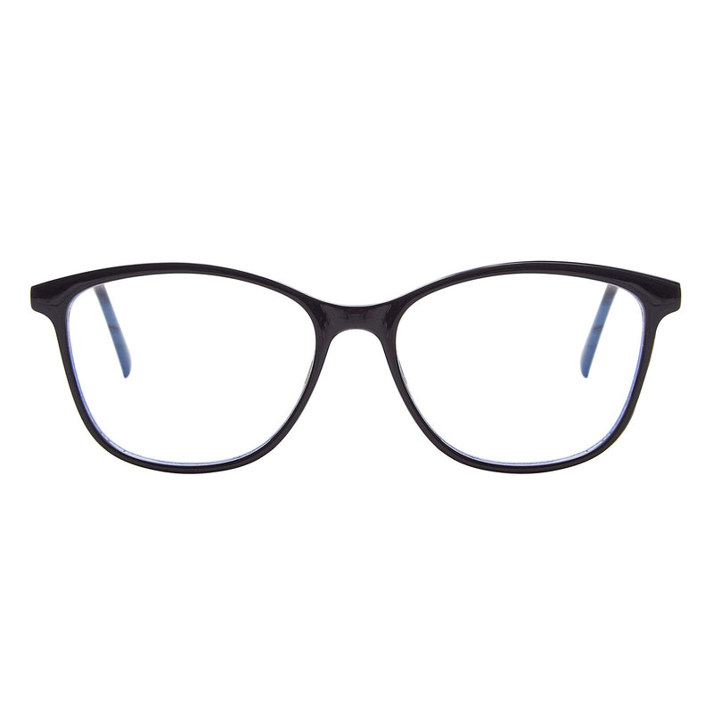 Madison Avenue Blue Light Blocking Glasses Anti Eyestrain UV Glare Blue Light Glasses for Women TV Phone Computer Gaming Eyeglasses (Black) Black - NewNest Australia