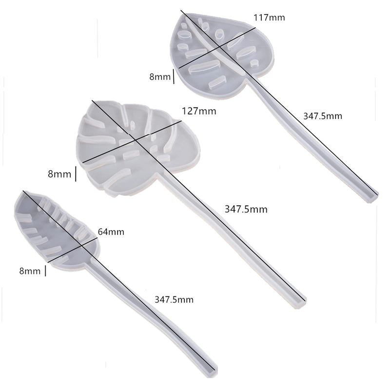 KuAoyoja Silicone Molds for Resin, 3 PCS Feather Turtle Leaf Desktop Decor Flower Mirror Silicone Mold Resin for DIY Crafts Home Table Vase Decoration (3pcs) 3pcs - NewNest Australia