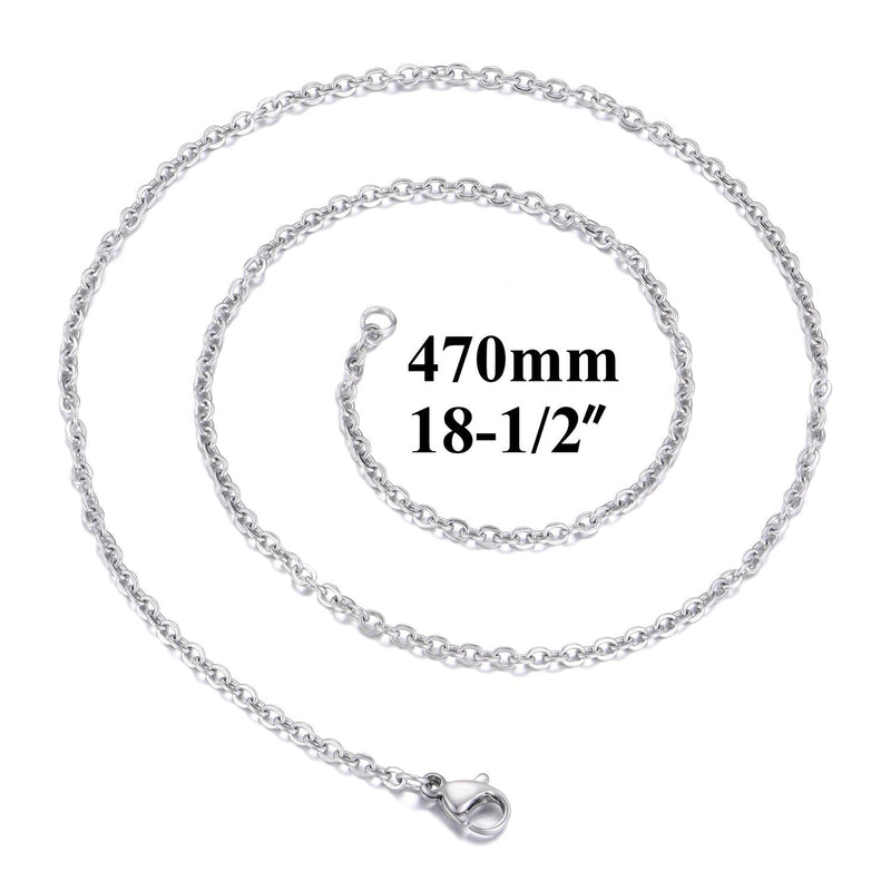 30 Pack 18 Inch Necklace Chain Stainless Steel Link Cable Chain Necklace with Lobster Clasps for DIY Jewelry Making 18 Inches - NewNest Australia