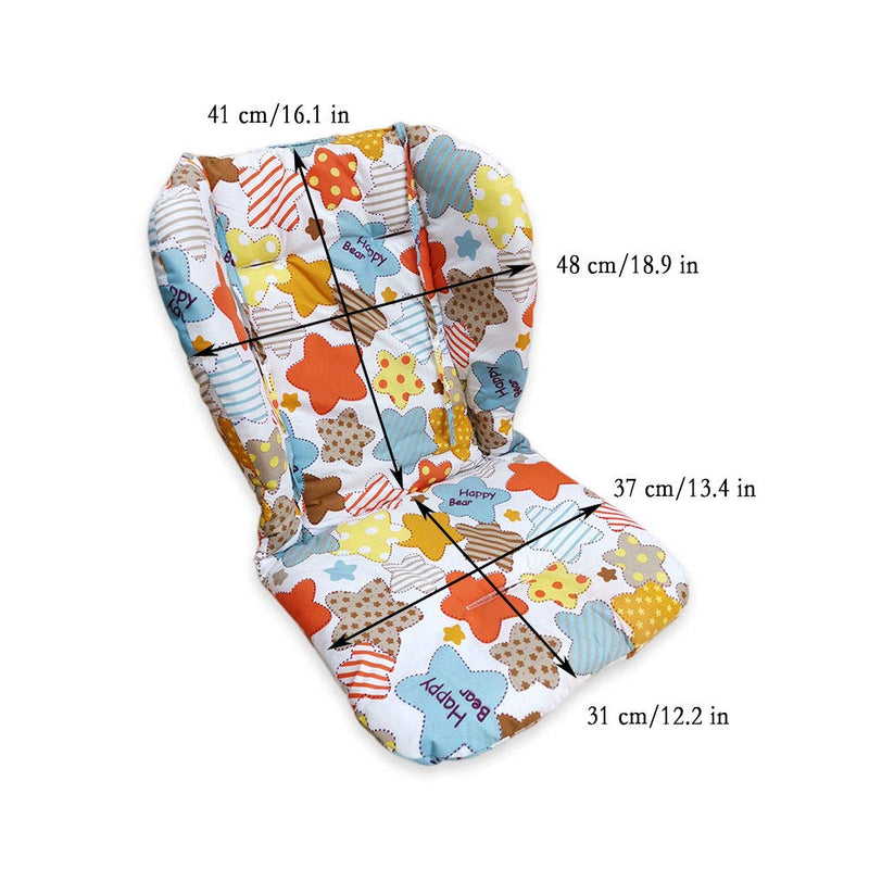 High Chair Pad, Baby/highchair/seat Cushion/Breathable Seat Pad，Comfortable and Soft, Suitable for The High Chair and Stroller in The Picture(Colored Stars Pattern) - NewNest Australia