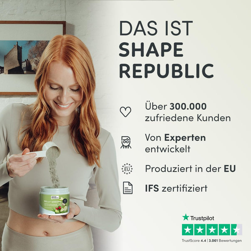 SHAPE REPUBLIC Shape capsules - 180 saturation capsules with glucomannan from konjac root and chromium - 3000 mg per daily dose - NewNest Australia