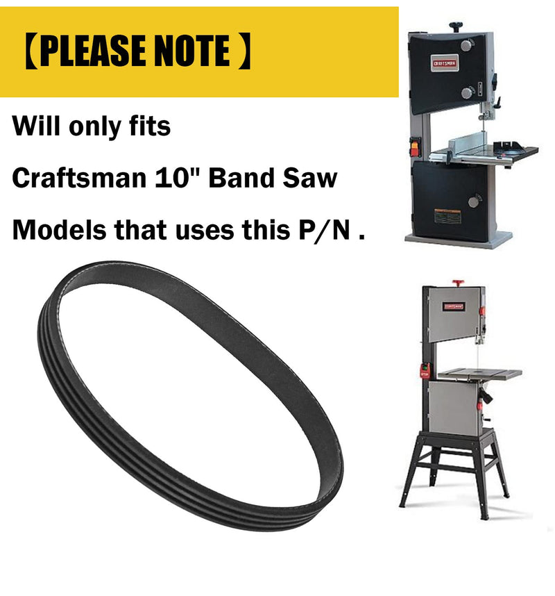 119214000 BandSaw Drive Belt for Craftsman 10 Inch Band Saw 1/3 HP Motor 1-JL22020003 119.214000 124.214000 351.214000 (Ribbed Belt ) - 2 Pack - NewNest Australia