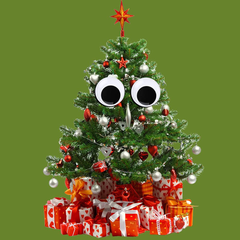 6 Pieces 2.75 Inches Googly Eyes Plastic Wiggle Eyes with Self Adhesive Black White Googly Eyes for DIY Crafts Christmas Halloween Decoration 2.75in/70mm-6pcs - NewNest Australia