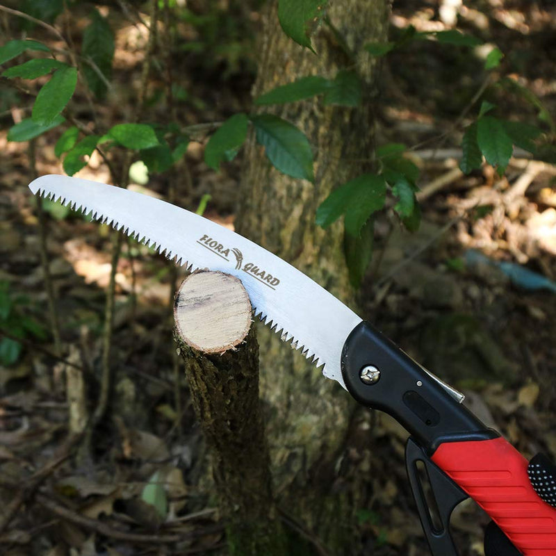 FLORA GUARD Hand Pruning Saws 9 Inch Folding Saw with Non-Slip Handles and Safey Lock, Quality Made for Real Work - NewNest Australia