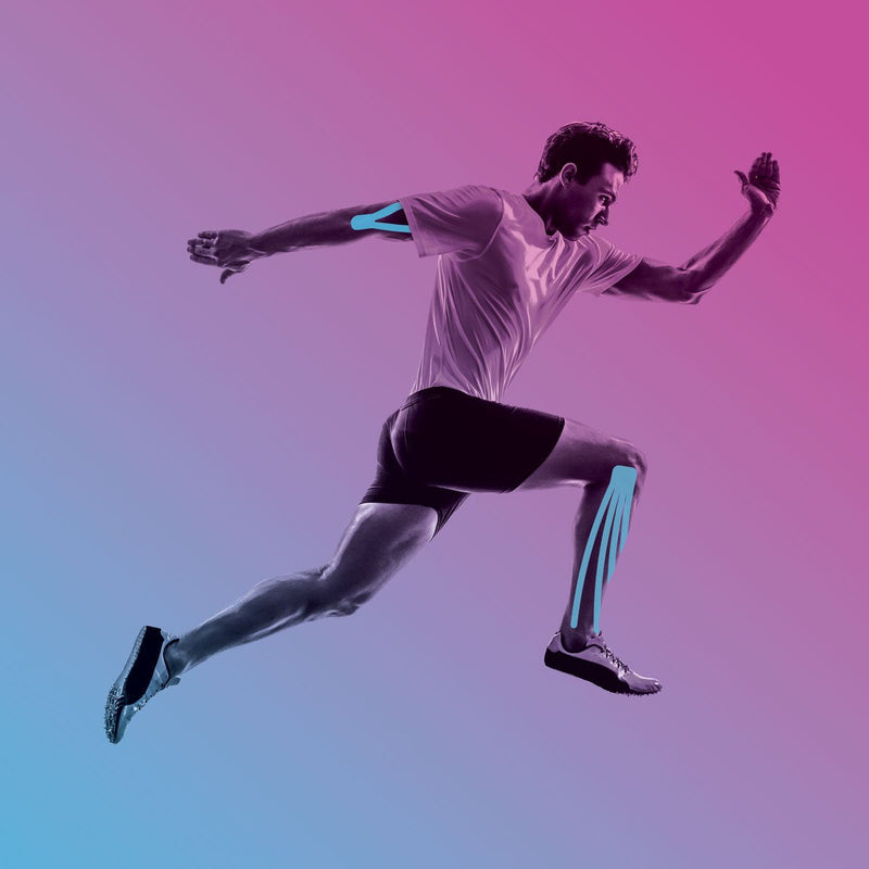 3BTAPE ELITE - 5m x 5cm of Kinesiology Tape - Elastic Muscle and Joints Support Tape for Exercise, Sports and Injury Recovery, Muscle Pain Tape - Water Resistant Sport Tape - Blue - NewNest Australia