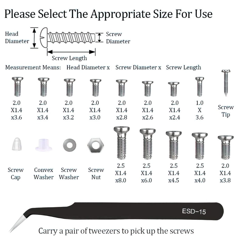 Kingsdun Eyeglass Repair Kit, Professional Glasses Precision Screwdriver Tools Set with 1200PCS Eyeglass Screws and Curved Tweezer for Eyeglass, Sunglass, Spectacles & Watch Clock Repair - NewNest Australia