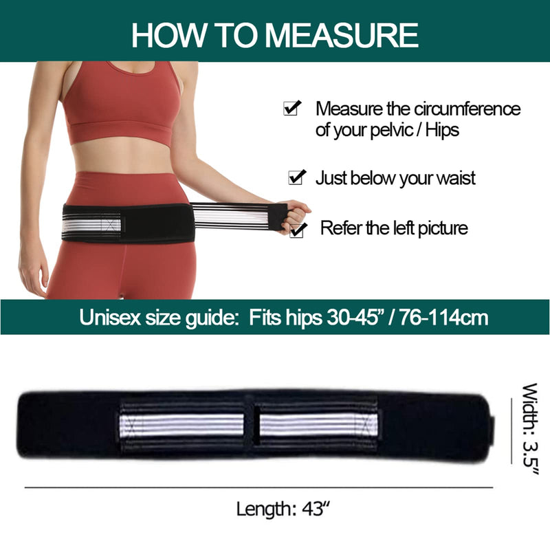 SI Joint Hip Sacroiliac Belt for Women and Men- Alleviates Sciatic, Pelvic, Lower Back, Leg and Sacral Nerve Pain Caused by Si Joint Dysfunction- Breathable Anti-Slip-Stabilizing Compression - NewNest Australia