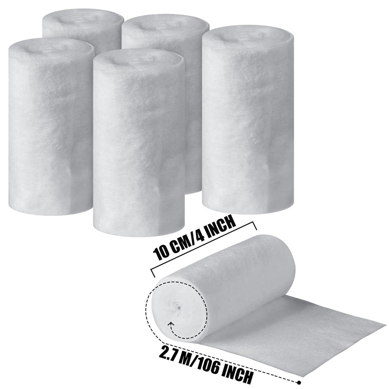 6 Rolls Cast Padding Soft Individual Pack Padding Use with Plaster Cloth Gauze Bandage for Halloween Wrap Bandage Art Projects, Body Casts, Mask Making, Hobby Craft, 4 Inch x 8.8 ft - NewNest Australia