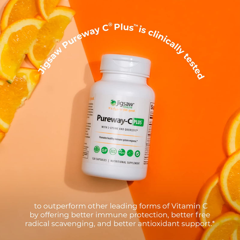 Jigsaw Health Pureway-C Plus with L-Lysine and Quercetin, 120 Capsules - NewNest Australia