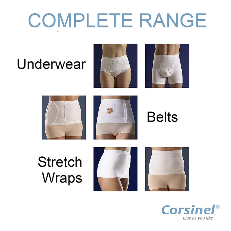 Corsinel StomaSafe Plus two-layer abdominal bandage for securely fixing the stoma bag │elastic belly band with extra support during increased activity, black S/M ... S/M (pack of 1) - NewNest Australia