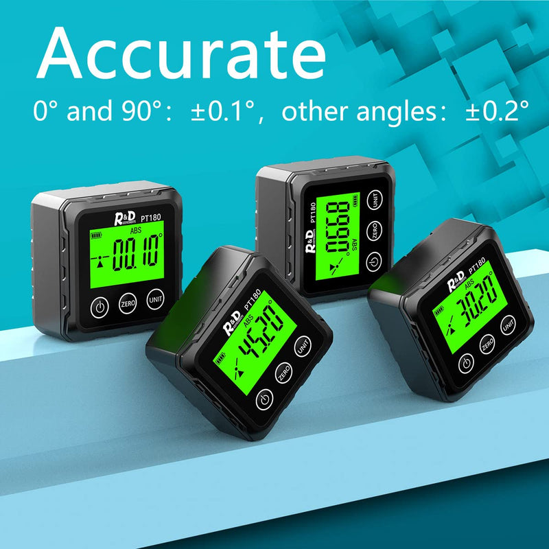Digital Angle Finder Magnetic PT180 Table Saw Angle Finder Tool - Digital Inclinometer -4 of 90 Degree Finder Angle Cube -IP54 Digital Protractor Bevel Gauge for Woodworking Micro Jig - NewNest Australia
