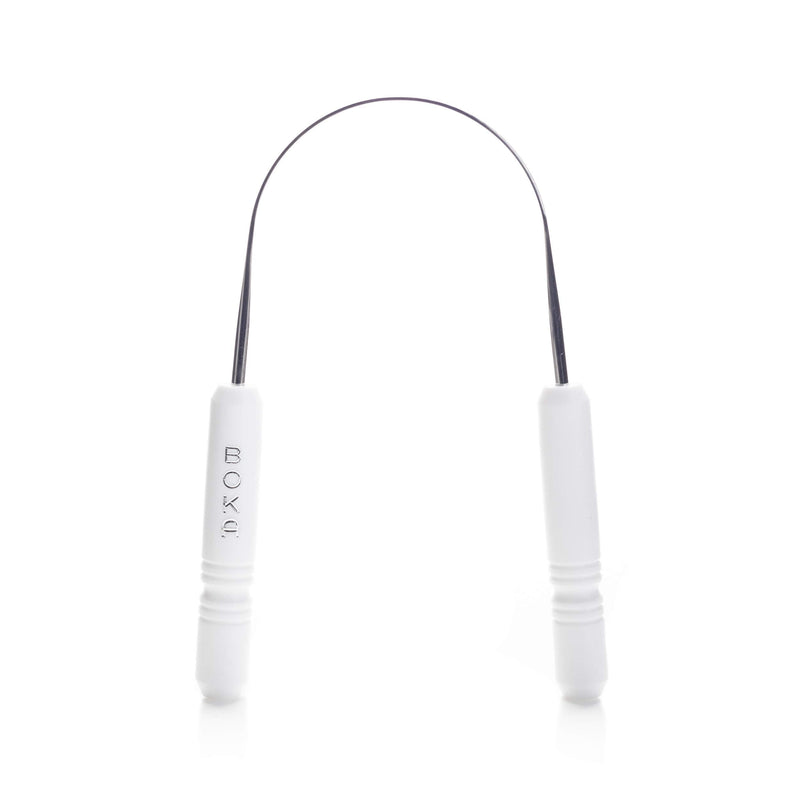 Boka Rasana Stainless- Steel Tongue Cleaner with Linen Travel Pouch | Remove Tongue Buildup | Freshen Breath - NewNest Australia