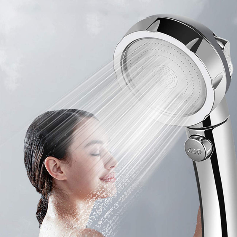 Nosame Shower,High Pressure Handheld Shower Head with ON/Off Pause Switch 3-Settings Water Saving Showerhead, Chrome Finish Bathroom 1.6 GPM Shower Accessorie Silver - NewNest Australia
