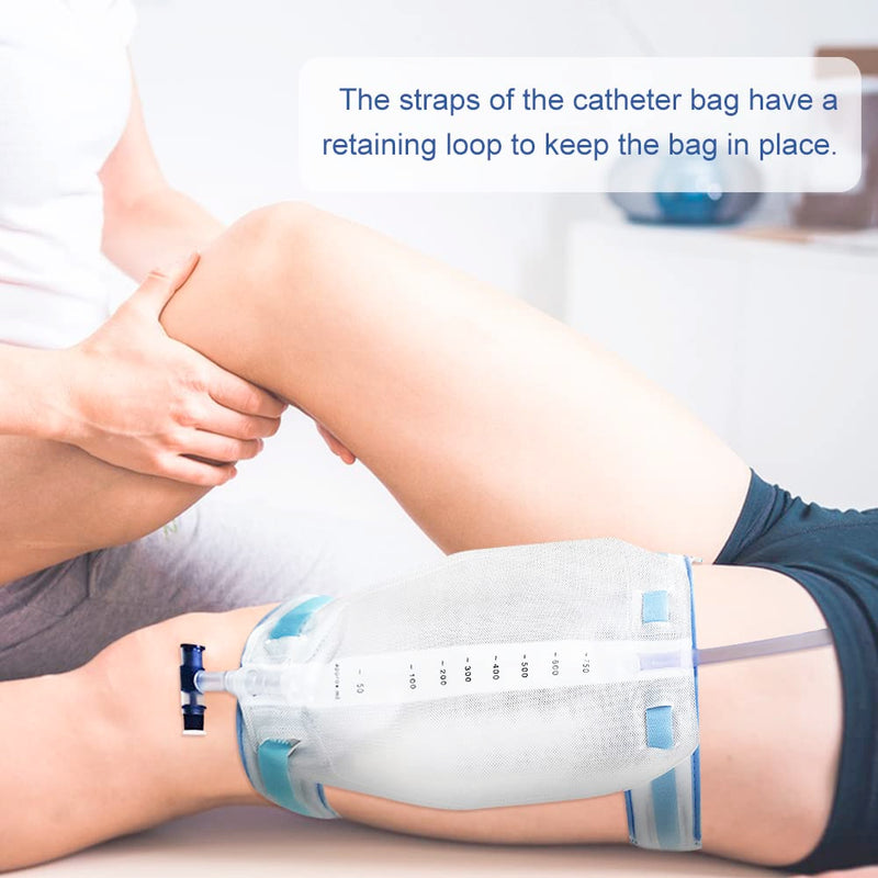 Pack Of 2 Urine Bag Holders, Velcro Catheter Strap Leg Adjustable Leg Bag Fastening Strap Catheter Urine Bag Tube Holder Catheter Holder With Soft Elastic Fabric - NewNest Australia