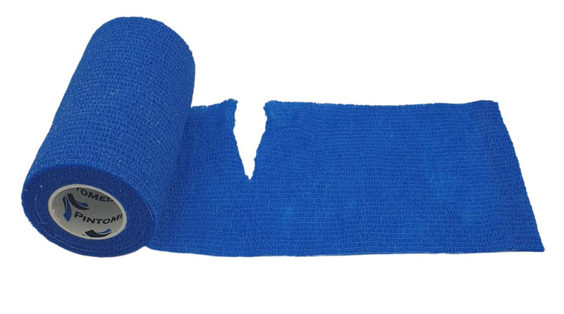 Pintomed Self-Adhesive Bandage Stretched - 10 X Blue Bandages Rolls - 10 Cm X 4.5 M Cohesive Bandage Bandage Fixation Bandage Self-Adhesive Health Plaster Sports Tape Piece For Wrist Leg Arm Vet Wrap - NewNest Australia