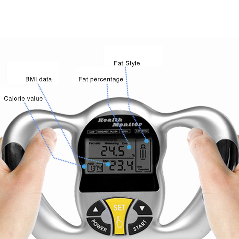 Handheld Body Fat Analyzer, Body Composition Monitor, Portable Body Fat Tester BMI Meter Fat Analyzer Body Fat Loss Monitor Measure Device for Fitness Bodybuilding Muscle Gain - NewNest Australia