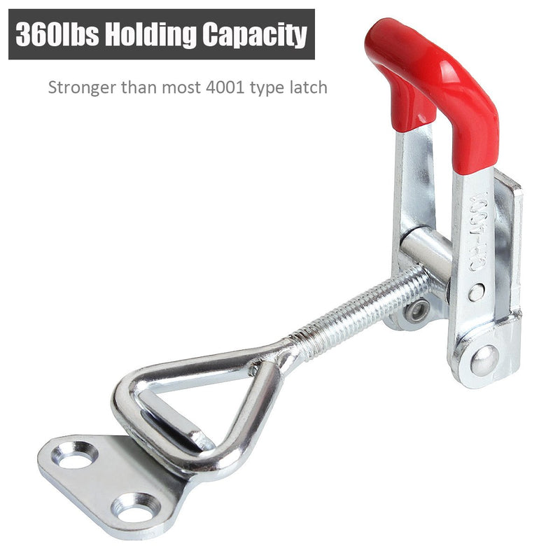 Eliseo Adjustable Toggle Clamp, 6Pack 360lbs Holding Capacity Heavy Duty 4001 Style Toggle Latch Hasp Clamp for Door, Box Case Trunk, Smoker Lid, Jig. Quick Release Pull Latch, Sturdy Metal Draw Latch - NewNest Australia