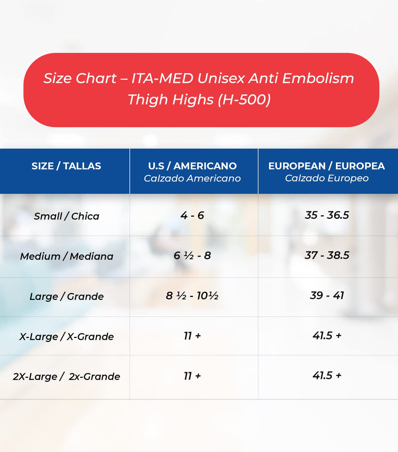ITA-MED Anti Embolism Thigh Highs for Men & Women, 18 mmHg Light Compression Stockings w/Opening, Medical Orthopedic Support socks for Varicose Veins, Edema, Swelling, Soreness, Pains, and Aches, S Small - NewNest Australia