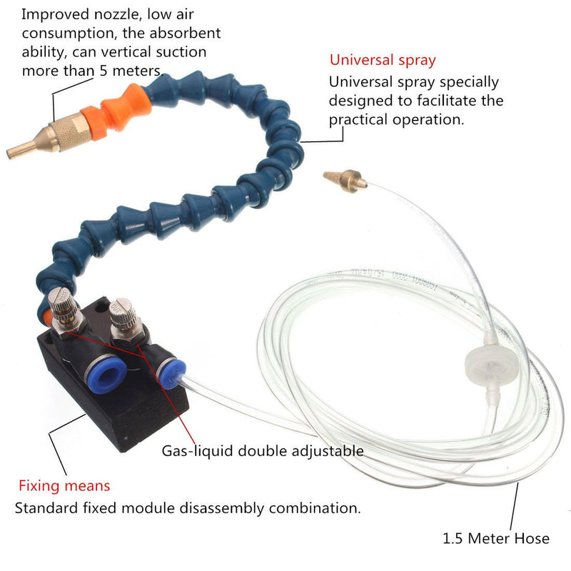 OriGlam 【The Mist Coolant Lubrication Spray System for Metal Cutting Engraving Cooling Sprayer Machine for Air Pipe CNC Lathe Milling Drill - NewNest Australia
