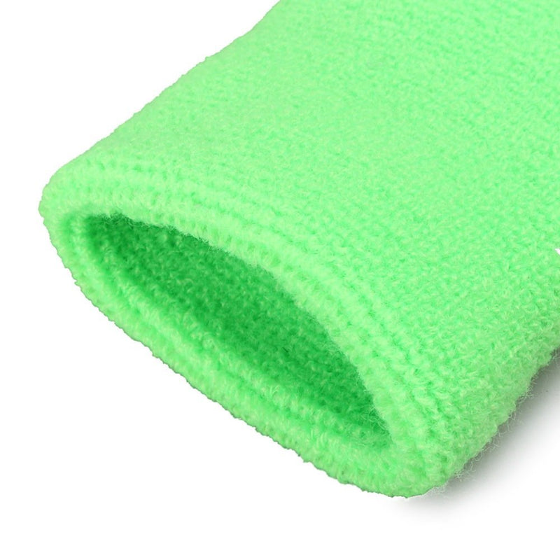 Mallofusa 10 Pack Colorful Sports Basketball Football Absorbent Wristband Party Outdoor Activity Light Green - NewNest Australia
