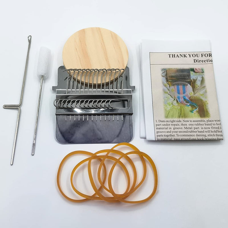 Small Weaving Loom, Wooden Speedweve Darning Loom Type Weave Tool, Convenient DIY Darning Machine for Mending Jeans and Clothes Quickly and Easily, Makes Beautiful Stitching (14 Hooks) 14 Hooks - NewNest Australia