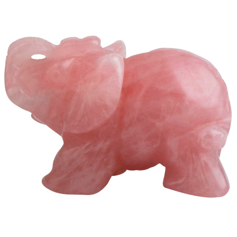 mookaitedecor Natural Rose Quartz Elephant Ornament Figurine,Healing Crystal Energy Gemstone Reiki Statue Home Decor,1.5 Inch #01-rose Quartz - NewNest Australia