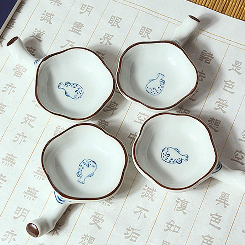 Multifunctional Inkwell Dish Porcelain Handmade Ink Well Inkstone with Brush Holder for Chinese Japanese Calligraphy Painting Practice - NewNest Australia