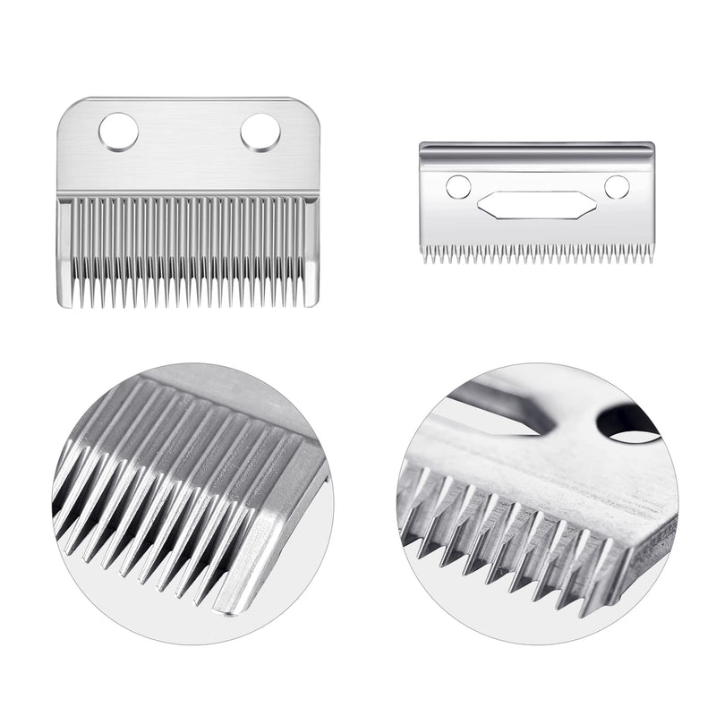 2 Sets Adjustable Clipper Blades, 2 Hole Hair Trimmer Replacement Blades for Wahl 1006, Super Taper #8400 (Silver) - NewNest Australia