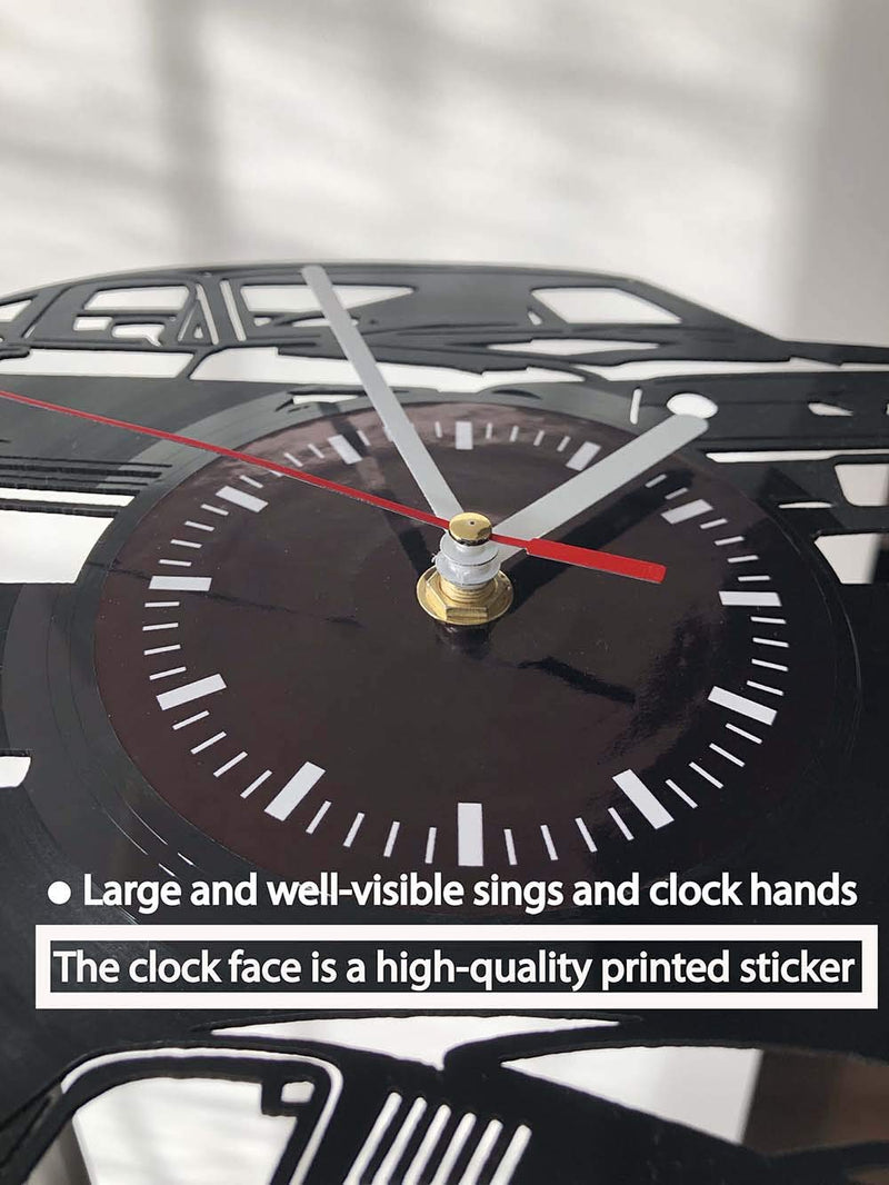 NewNest Australia - Kovides Rock and Roll Vinyl Record Music Wall Clock Music Wall Art Rock n Roll Clock Rock Wall Clock Modern Rock n Roll Gift Vintage Rock n Roll Vinyl Clock Music Home Decoration 12 inch Wall Clock 