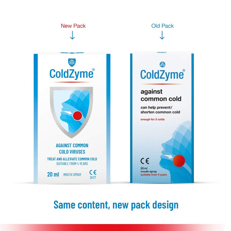 ColdZyme Mouth & Throat Spray (Not Nasal Spray) - Cold Virus Treatment & Symptom Relief - Use at First Signs of a Cold - Menthol Flavour 20ml 20 ml (Pack of 1) - NewNest Australia