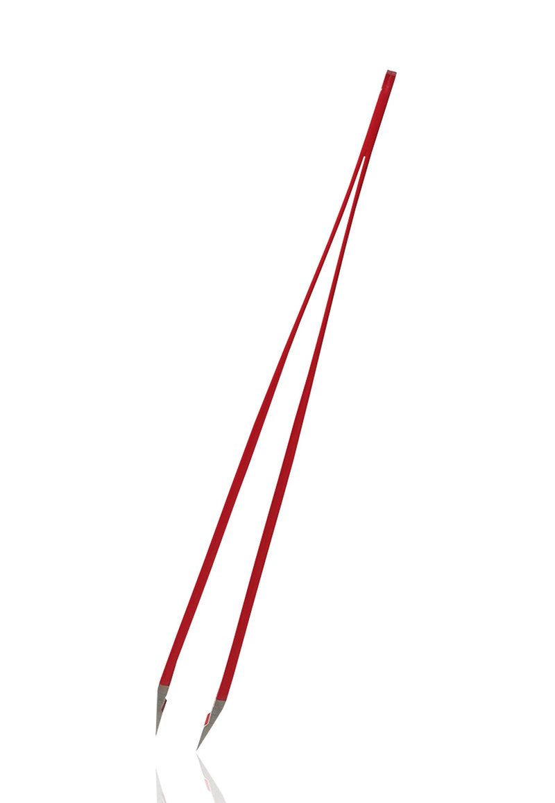 Rubis Hair Tweezers with Classic Slanted Tweezer Tip | Stainless Steel Tweezers for Plucking Eyebrows, Hairs, Moustache Hairs, and More | Perfectly Sculpted Eyebrows Every Time (red) - NewNest Australia