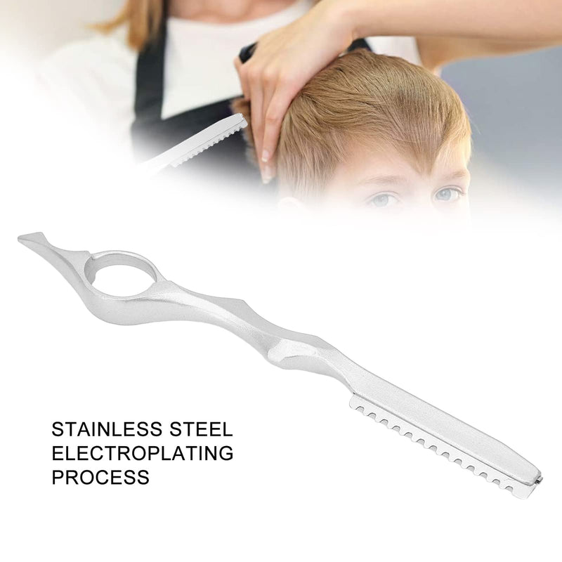 Hair Thinning Knife Feather Safety Razor Knife Comb Hair Styling Cutter Hair Cutting Aid Clip, Hair Trimmer, Hair Texture, Stainless Steel For Salon At Home, For Women For Men (Silver) - NewNest Australia