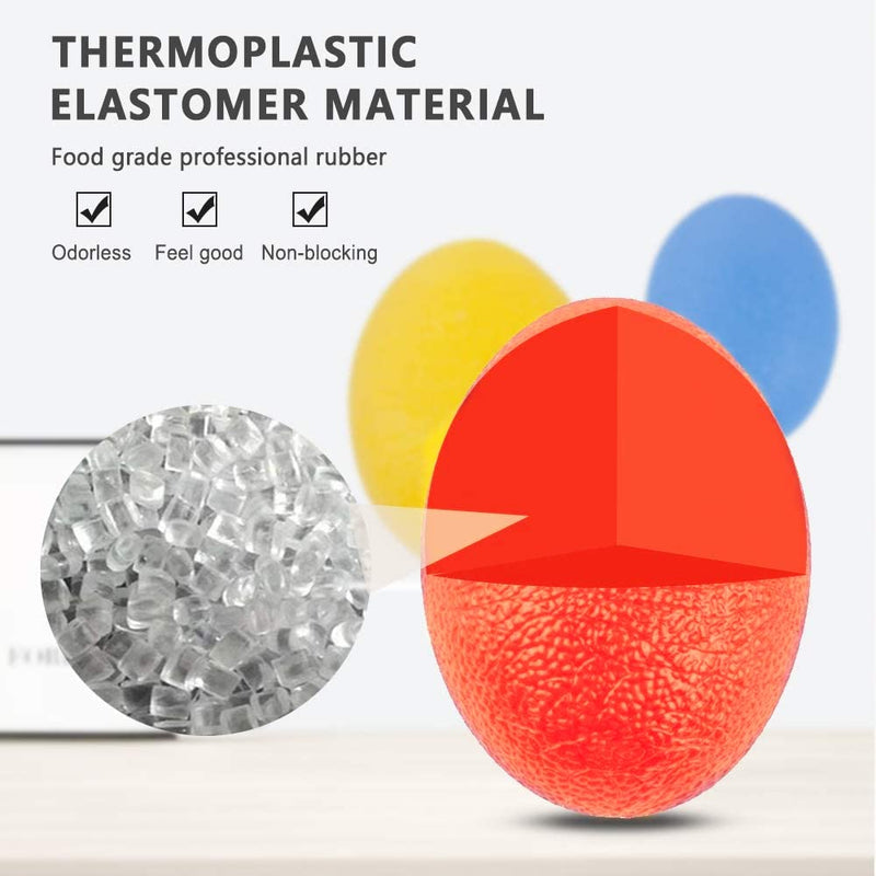GaoBangM Gel Hand Balls, Hand Therapy Squeeze Exercise Stress Balls Finger Wrist for Arthritis Hand, Finger, Grip Strengthen and Stress Relief 3 Pcs - NewNest Australia