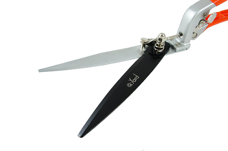 Q-yard QY-741F Flower Bed and Grass Shear - Extra Sharp Garden Hand Pruners, Easier Cutting, Comfortable Ergonomic, Less Effort - Gardening Scissors for Men & Women , Orange - NewNest Australia