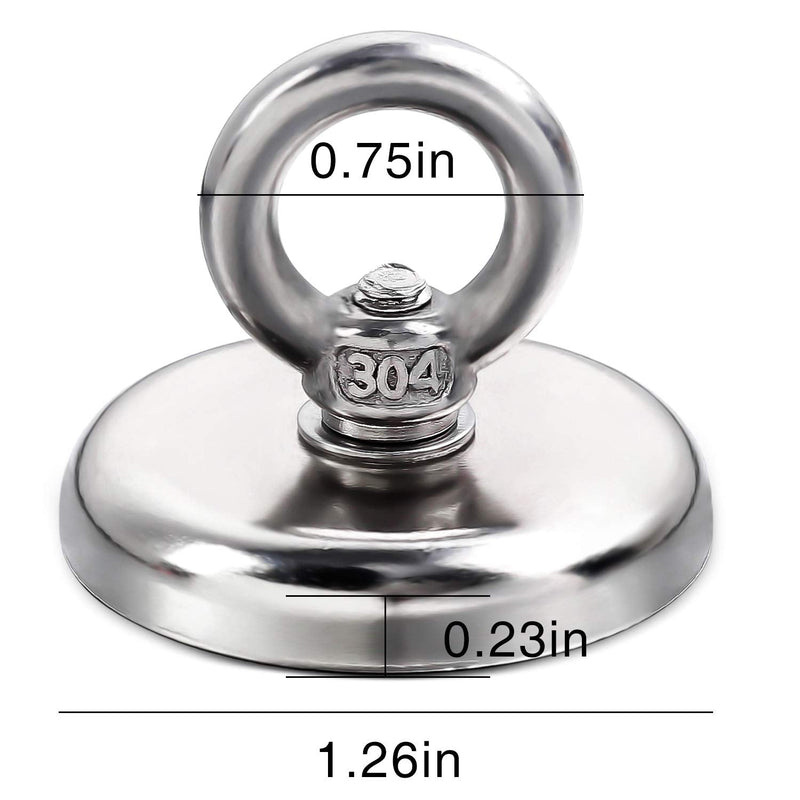 DIYMAG Magnetic Hooks, 100 lbs Heavy Duty Rare Earth Neodymium Magnet Hooks with Countersunk Hole Eyebolt for Home, Kitchen, Workplace, Office and Garage, Pack of 6 100lbs Magnetic Hooks-6P - NewNest Australia