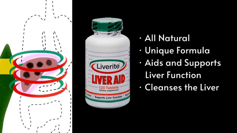 Liverite Liver Aid 120 Tablets, Liver Support, Liver Cleanse, Liver Care, Liver Function, Energy. - NewNest Australia