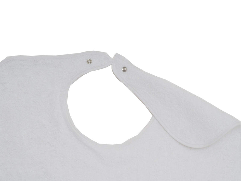 Ti Tin Pack Of 3 Adult Bibs, 50 X 60 Cm, Terry Cloth Bib With Waterproof Plastic Lining And Velcro Fastener, Material: 73% Cotton, 27% Polyester, Color: White, Without Plastic - NewNest Australia