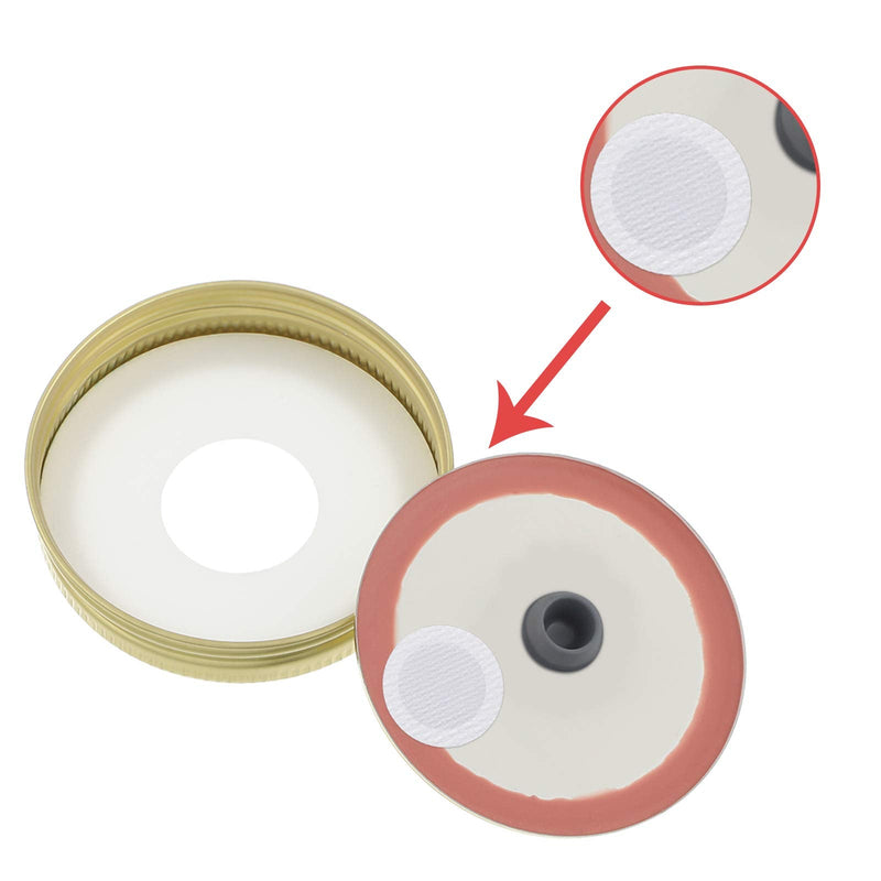 Synthetic Filter Paper Stickers 20 mm 0.3 μm Filter Disc Mushroom Applied Under Wide Mouth Jar Lid for Mushroom Cultivation (64) 64 - NewNest Australia
