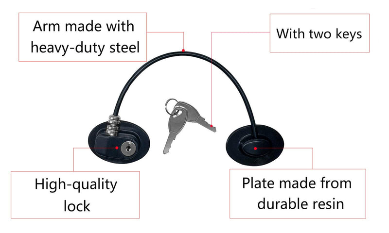 Refrigerator Door Lock with 2 Keys, File Drawer Lock, Freezer Door Lock and Child Safety Cabinet Lock by REZIPO Black 1 - NewNest Australia