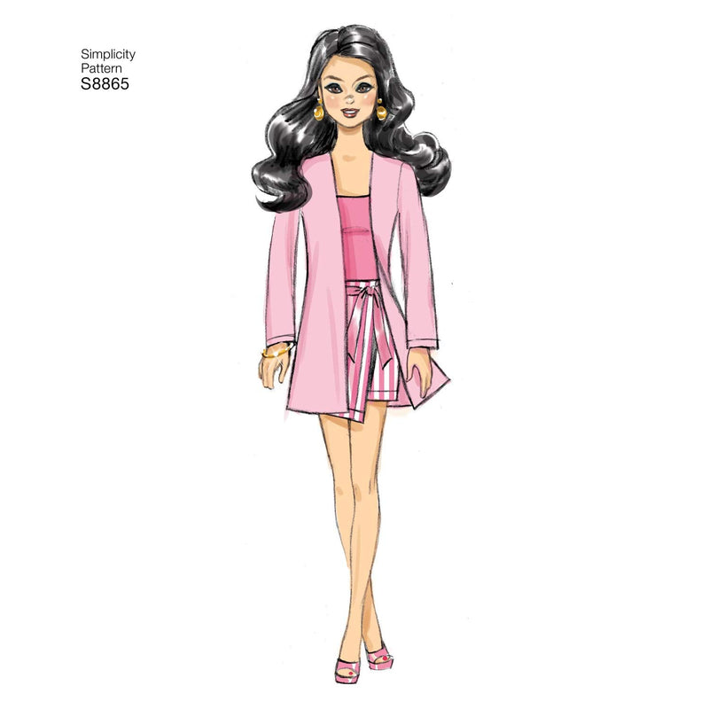 Simplicity S8865 Doll Clothes Sewing Patterns for 11.5" Dolls, Code 8865 - NewNest Australia