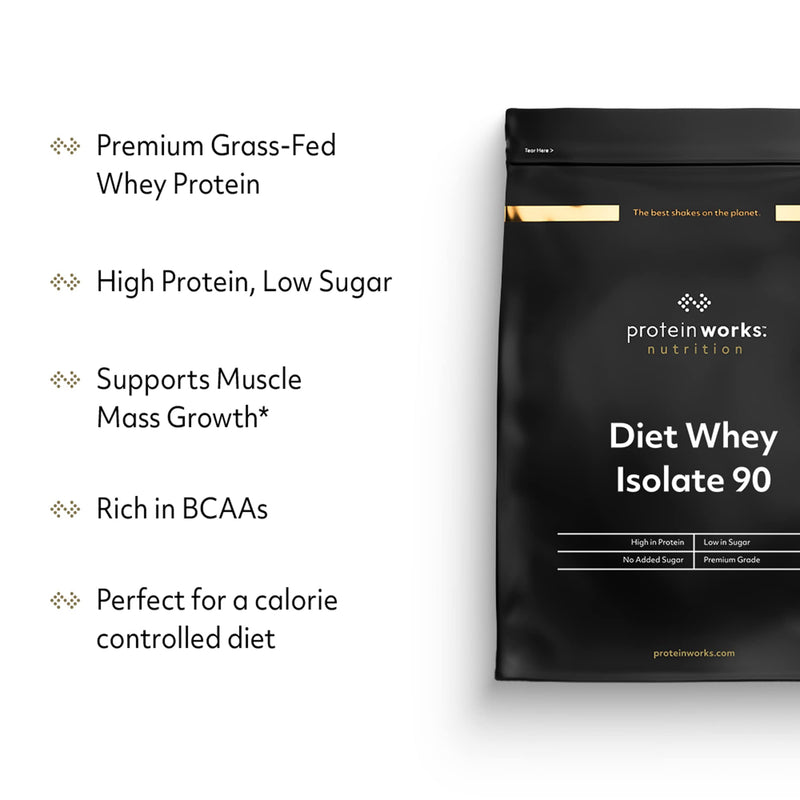 Protein Works - Diet Whey Isolate 90 Protein Powder | Low Fat & Low Calorie | Ultra Pure Shake | Supports Dieting & Weight Loss | Vanilla Crème | 500 g 500 g (Pack of 1) - NewNest Australia