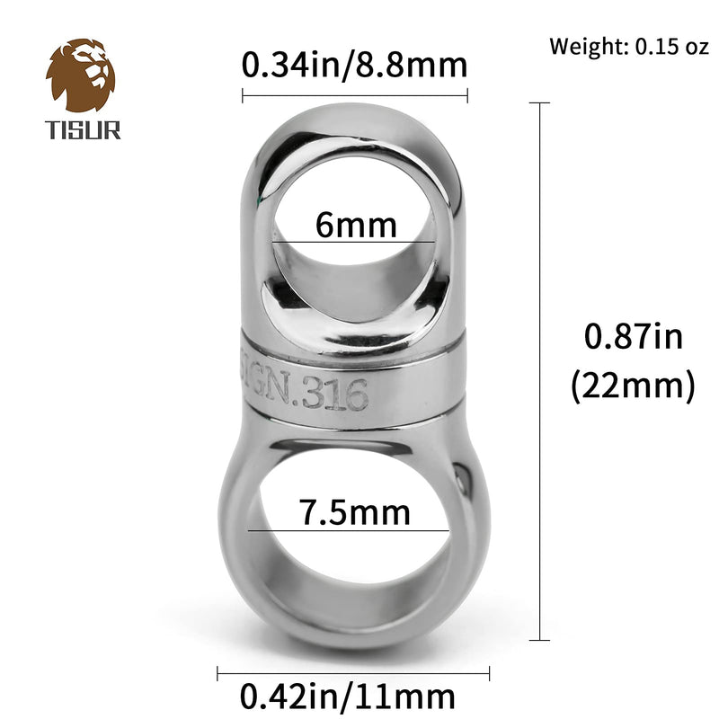TISUR Swivel Key Rings for Keychains, 360°Rotatable Key Chain Rings for Keys, DIY Crafts Jewelry Making Connector Project Accessories (Polished-2 Pack) Polished-2 Pack - NewNest Australia