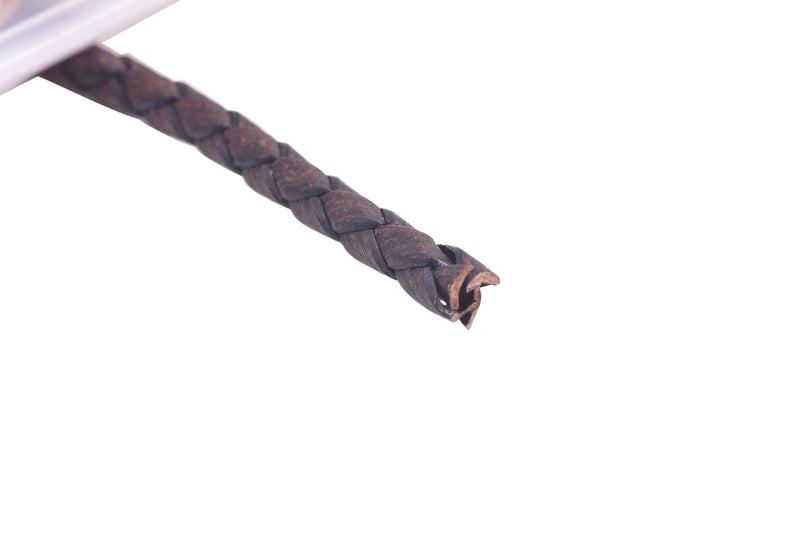 KONMAY 5 Yards 3.0mm Antique Brown Round Geneuine Braided Leather Cord Bolo Leather Cord - NewNest Australia