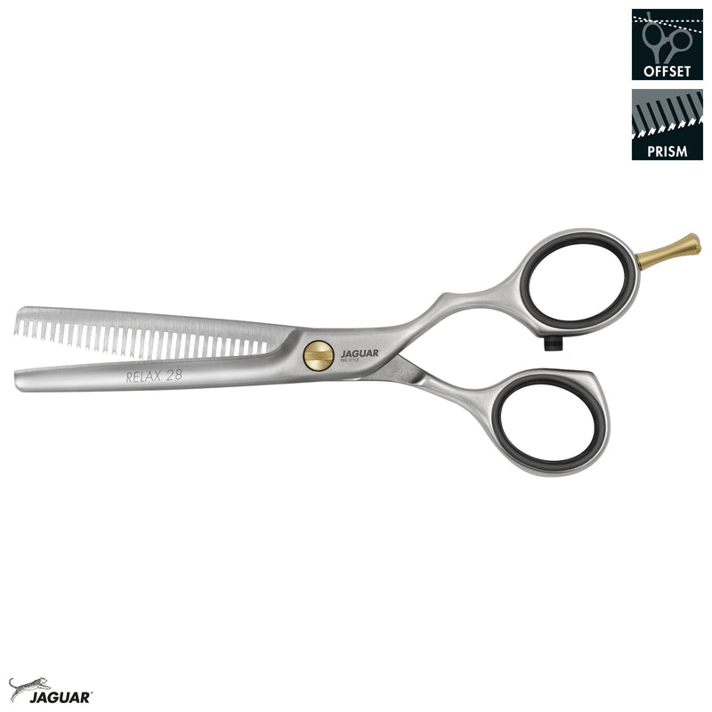 JAGUAR modeling scissors PRE STYLE RELAX 28 5.5" | texturing scissors with 28 thinning teeth in offset design | matted | Made in Germany - NewNest Australia