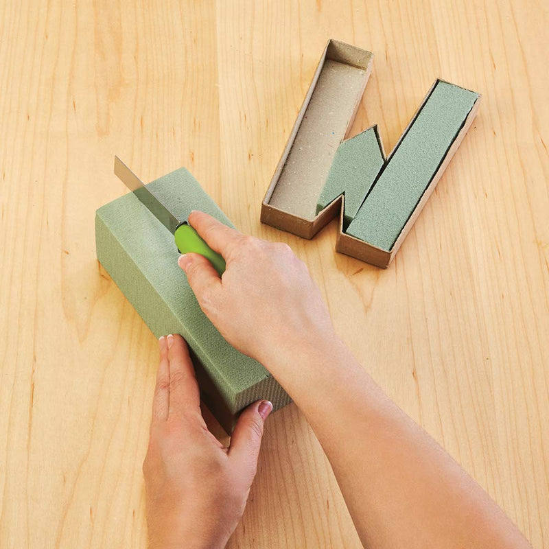 FloraCraft Floral Dry Foam 2 Piece Brick 2.6 Inch x 3.5 Inch x 7.8 Inch Green Original Version - NewNest Australia