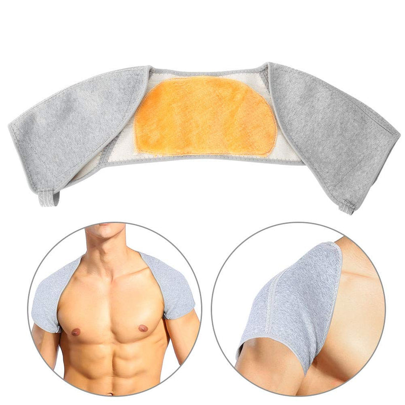 Double Shoulder Support, Fleece Shoulder Warmer For Men And Women, Warm Shoulder Brace For Pain Relief, Shoulder Compression, Shoulder Support Made Of Elastic Fabric (L) - NewNest Australia