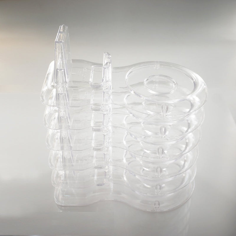 NewNest Australia - Artliving Clear Teacups and Saucer Display Easel Stand Holder,Set of 6 